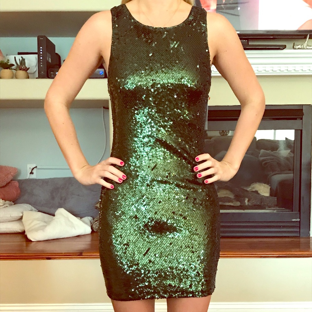 NWT Alice + Olivia Annalynn Sequin Dress